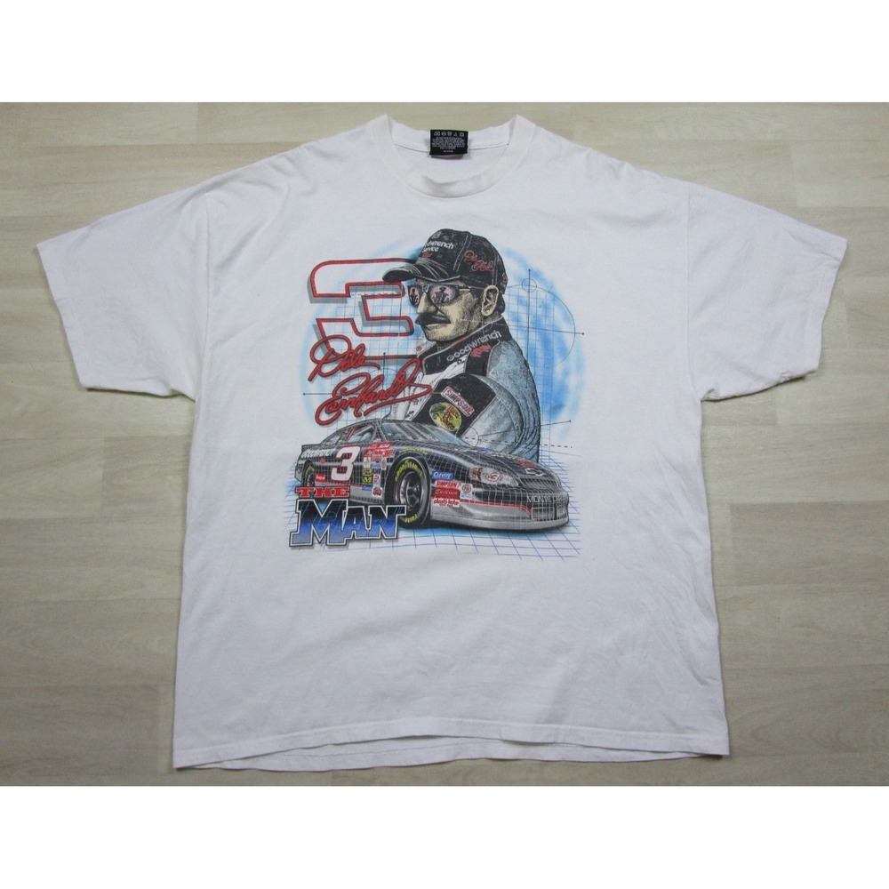 Vintage 90s Dale Earnhardt "The Man" T Shirt Men's (XL) Nascar Racing #3 Chase
